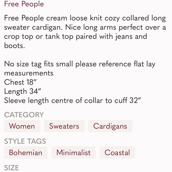 Free people cardigan - Picture 5 of 5